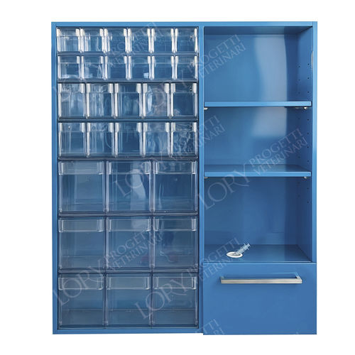 Armadio portarifiuti - AR012 - Lory Progetti Veterinari srl - per farmaci / per studio veterinario / con ripiano