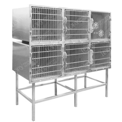 Gabbia veterinaria per gatti - GA049 - Lory Progetti Veterinari srl - per cani / modulare / due ponti