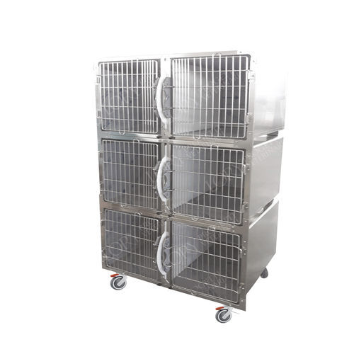 Gabbia veterinaria per gatti - GA055 - Lory Progetti Veterinari srl - modulare / con rotelle / in PVC