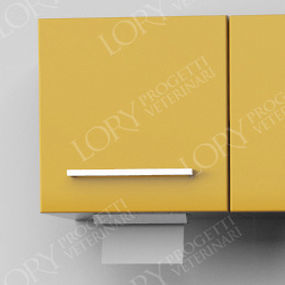 Armadio per distributore di carta - PE016 - Lory Progetti Veterinari srl - per studio veterinario / con sportello / a muro