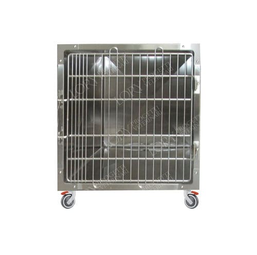 Gabbia veterinaria per gatti - GA025 - Lory Progetti Veterinari srl - con rotelle / in acciaio inossidabile / a 1 modulo