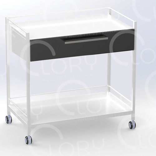 Carrello per studio veterinario - OZONVET001 - Lory Progetti Veterinari srl - per uso generale / di trasporto / in acciaio inossidabile