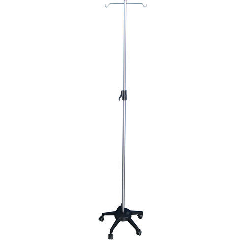 Asta portaflebo con rotelle - ACC003 - Lory Progetti Veterinari srl - 2 ganci / telescopica
