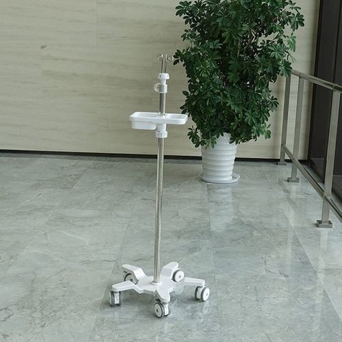 Asta portaflebo con rotelle - BIV05 - Rooe Medical - 4 ganci / telescopica / in acciaio inossidabile