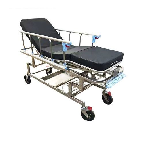 Barella con carrello da trasporto - BD111F - Rooe Medical - di emergenza / manuale / ad altezza regolabile