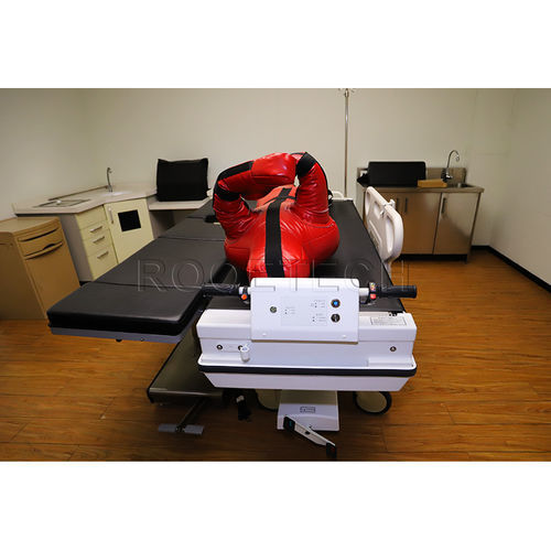 Barella con carrello da trasporto - BD26C1 - Rooe Medical - per terapia intensiva / elettrica / ad altezza regolabile