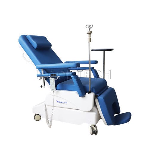 Poltrona per prelievo di sangue elettrica - BXD100B Pro - Rooe Medical - a 3 sezioni / con rotelle / ad altezza regolabile