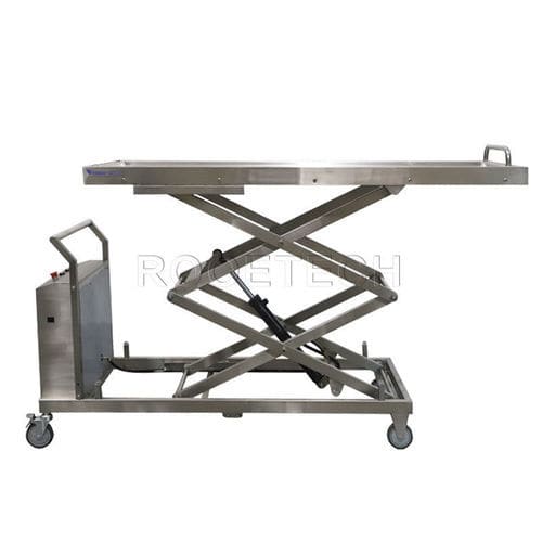Carrello mortuario a pantografo - GA501A Plus - Rooe Medical - di trasferimento / da trasporto / elettroidraulico