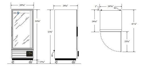 Frigorifero da laboratorio - ABT-10 - American Biotech Supply - ad armadio / 1 porta