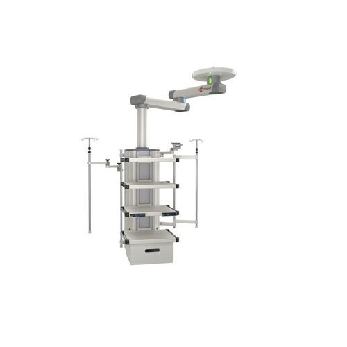 Braccio di distribuzione a soffitto - LISSAheavy - INMED S.A. - per terapia intensiva / per sala operatoria / articolato
