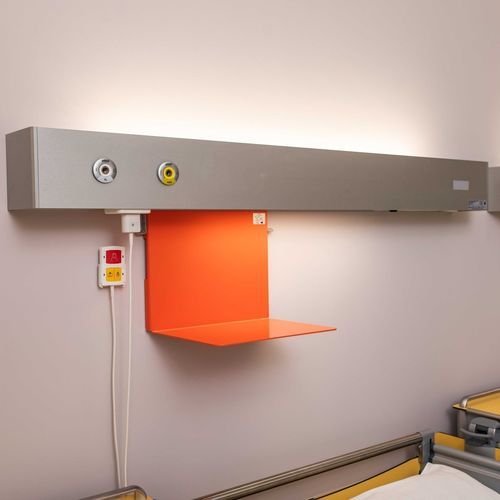 Trave testaletto a muro - MERYedge - INMED S.A. - orizzontale / per camera di degenza / con illuminazione