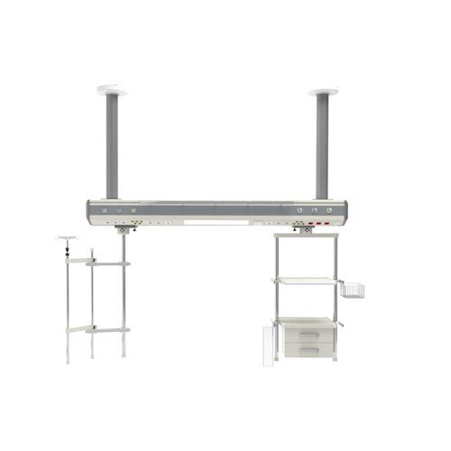 Trave tecnica a soffitto - CAROcare-premium - INMED S.A. - per terapia intensiva / per sala operatoria / 2 bracci