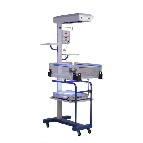Riscaldatore radiante neonatale Trendelenburg - 2000 SLED - Neotech Medical Systems - su rotelle / con timer APGAR