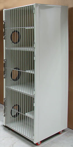 Gabbia veterinaria per gatti - 1200-31, 1200-34, 1200-37 - Tristar Vet - 3 scomparti / in acciaio inossidabile