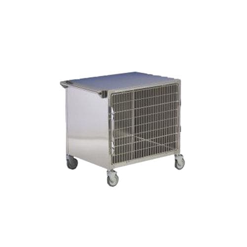 Gabbia veterinaria con rotelle - 7SSTRANSPORT - DRE Veterinary - in acciaio inossidabile