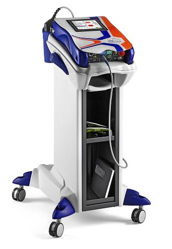 Laser veterinario per fotostimolazione veterinaria -  Mphi Vet Trolley Orange - ASAveterinary - a diodo / con rotelle