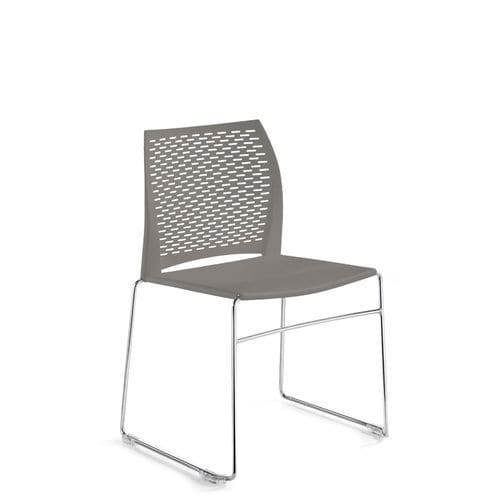 Sedia da ufficio per sala d'attesa - Net - Borgo - con braccioli / impilabile / ergonomica