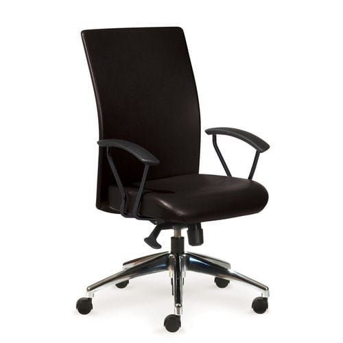 Sedia da ufficio con braccioli - Rete - Borgo - con rotelle / con schienale alto / pneumatica