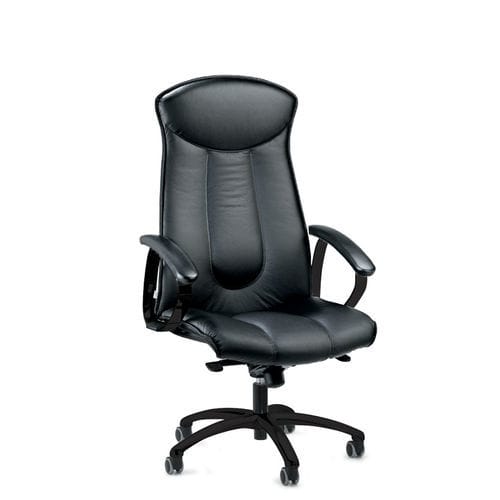 Sedia da ufficio con braccioli - Millennium - Borgo - con rotelle / con schienale alto / pneumatica