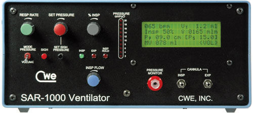Ventilatore per sperimentazione animale - SAR-1000 - Bioseb - per anestesia / elettronico / per animali di piccola taglia