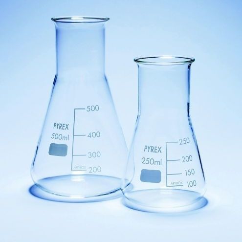 Matraccio da laboratorio - Pyrex®  - SciLabware Limited - in vetro borosilicato / graduato / Erlenmeyer