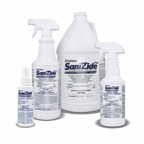 Disinfettante per pavimenti e altre superfici - SaniZide Plus® - Safetec of America - liquido / a base di ammonio