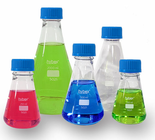 Matraccio da laboratorio - hybex&trade; - BENCHMARK SCIENTIFIC - in vetro / in vetro borosilicato / Erlenmeyer