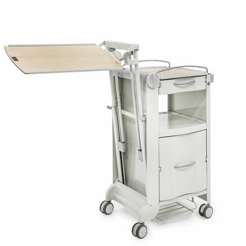 Comodino con rotelle - Eleganza Mano - LINETT - a scomparti / con cassetti