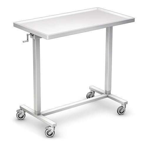 Tavolo portastrumenti su tavolo operatorio - E-03KO series - TECHMED - in acciaio inossidabile / manuel