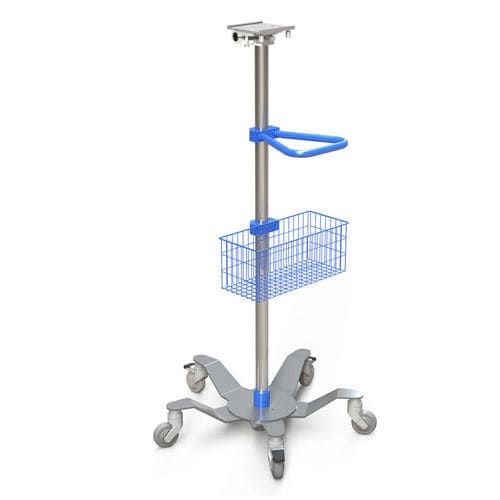 Asta portamonitor con rotelle - SM-04 - TECHMED