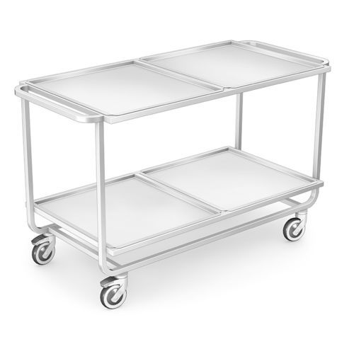 Carrello di trasporto - WPP-02 - TECHMED - per pasti / in acciaio inossidabile / con piano di appoggio