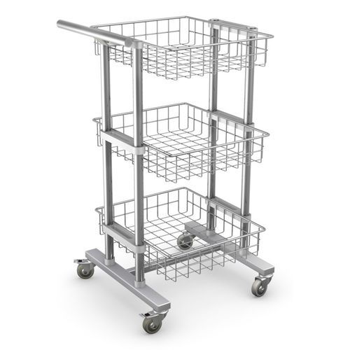 Carrello portabiancheria medico - WK series - TECHMED - da trasporto / per biancheria / con ripiano