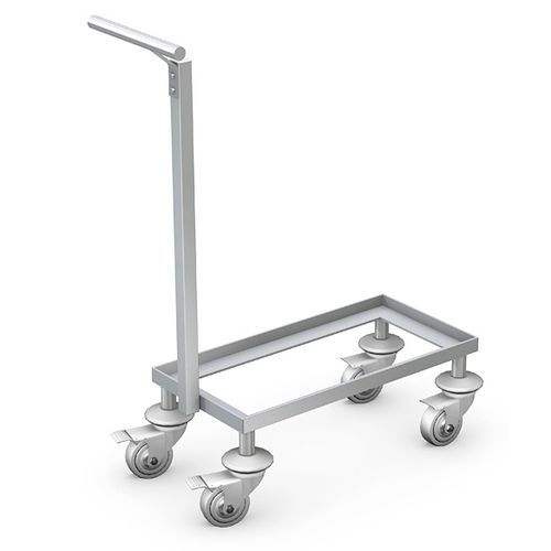 Carrello di trasporto - WKS-3 - TECHMED - in acciaio inossidabile / con ripiano / con cestello