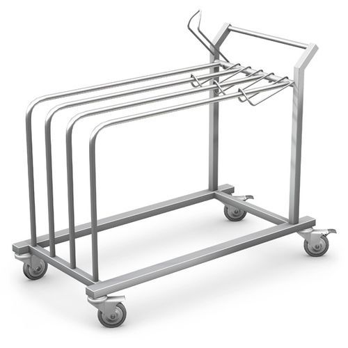 Carrello per consumabili - PAP series - TECHMED - di trasporto / in acciaio inossidabile / mobile