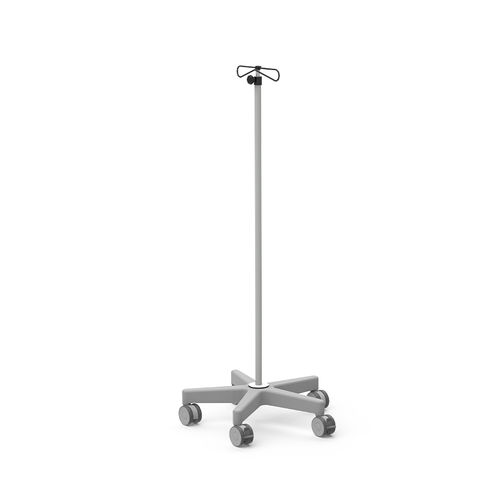 Asta portaflebo con rotelle - SK-01MR - TECHMED - 4 ganci / 2 ganci / amagnetica