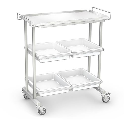 Carrello medico - K-3 type C-04 - TECHMED - per apparecchio / di trasporto / in acciaio inossidabile