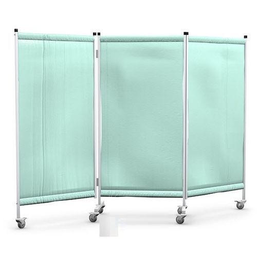 Paravento medicale con rotelle - PJ-03 - TECHMED - mobile / con tendina / in acciaio inossidabile