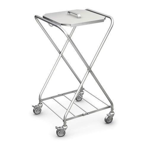 Carrello portabiancheria per sacchi sporchi - WZS-01 - TECHMED - per sacchi puliti / medico / con coperchio