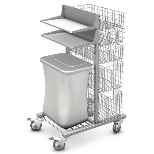 Carrello portabiancheria industriale - WKS-1 - TECHMED - da trasporto / con cestello / con ripiano