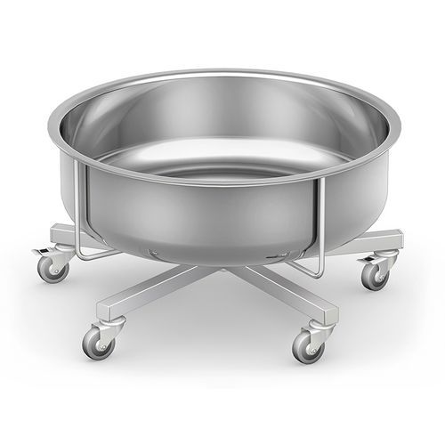 Porta-catino con rotelle - SMO-03 - TECHMED - in acciaio inossidabile