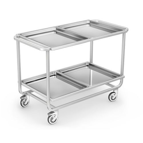 Carrello di trasporto - WPP-02/G - TECHMED - di distribuzione di vassoi / in acciaio inossidabile / 2 vassoi