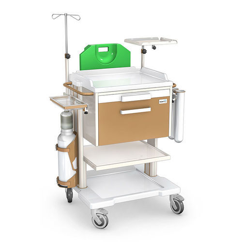 Carrello di emergenza - OPTIMUM OR series  - TECHMED - per sala operatoria / per trattamenti / in acciaio inossidabile