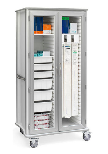 Carrello per strumenti - Roam 1.0 Catheter&amp;Supply - Solaire Medical - portacateteri / di stoccaggio / con piano di appoggio