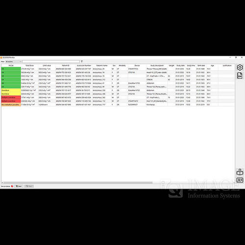 Software per diagnostica per immagini - iQ-DOSE - IMAGE Information Systems - di monitoraggio di dosi di radiazioni / di valutazione / per tablet PC