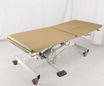 Lettino da visita per ecografia - T26C - Fysiotech - pneumatico / ad altezza regolabile / a 2 sezioni