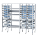 scaffalatura 4 ripiani / per container / per cestelli / per farmacia