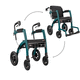 deambulatore rollator a 4 ruote / con sedile / con braccioli
