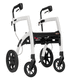 deambulatore rollator a 4 rotelle / con sedile / ad altezza regolabile / pieghevole