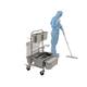 carrello di pulizia / medico / per uso generale / con cestello