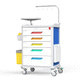 carrello di emergenza / per strumenti / per defibrillatore / per farmaci